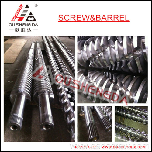 conical twin screw barrel for recycling PET ABS PP sheet